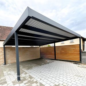 Ein Carport aus Aluminiumkonstruktion in Regensburg